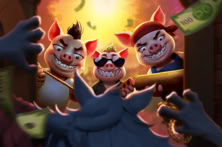 Three Crazy Piggies