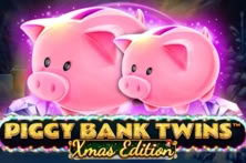 Piggy Bank Twins Xmas