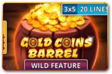 Gold Coins Barrel