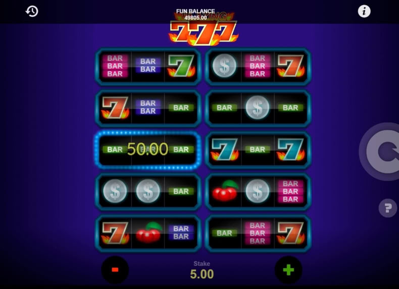 Blazing 777 game - play for free