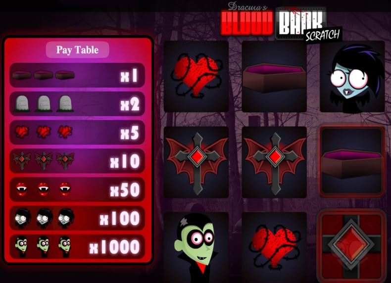 Blood Bank Scratch game - play for free