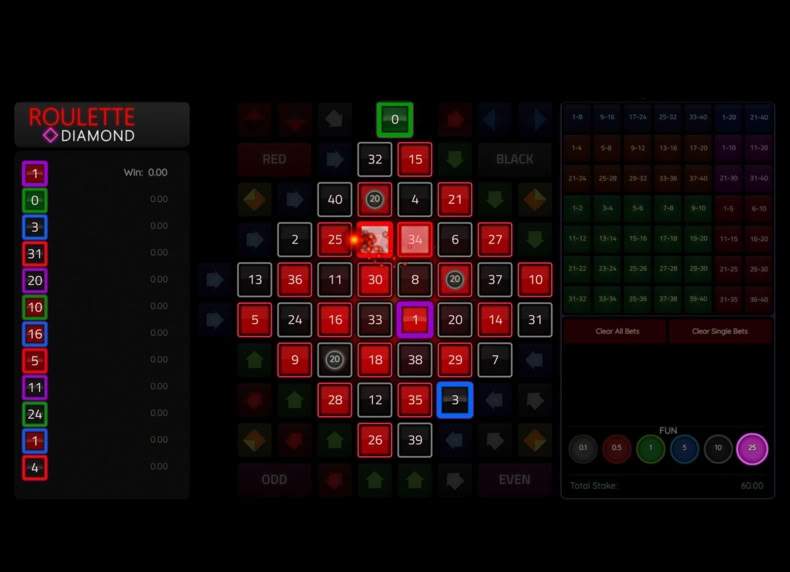 Roulette Diamond game - play for free