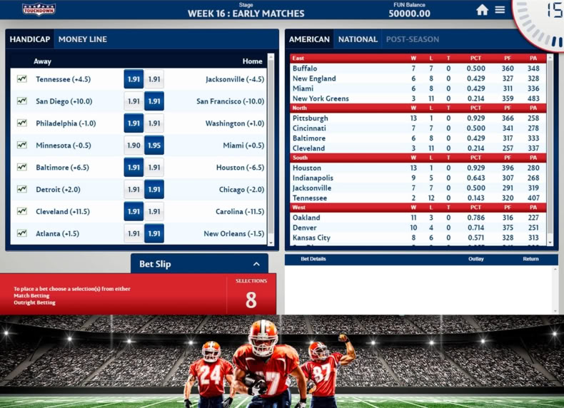Touchdown game - play for free