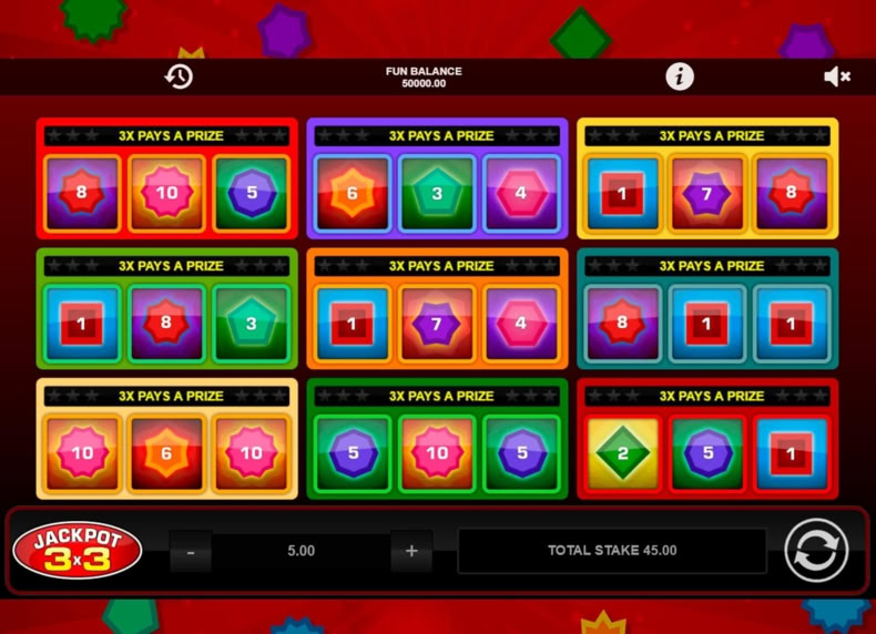 Jackpot 3x3 game - play for free