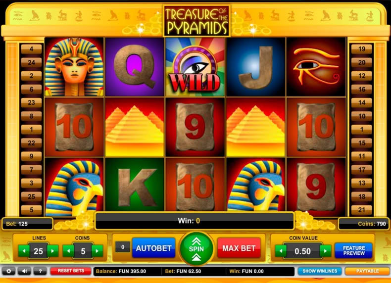 Treasure of the Pyramids game - play for free