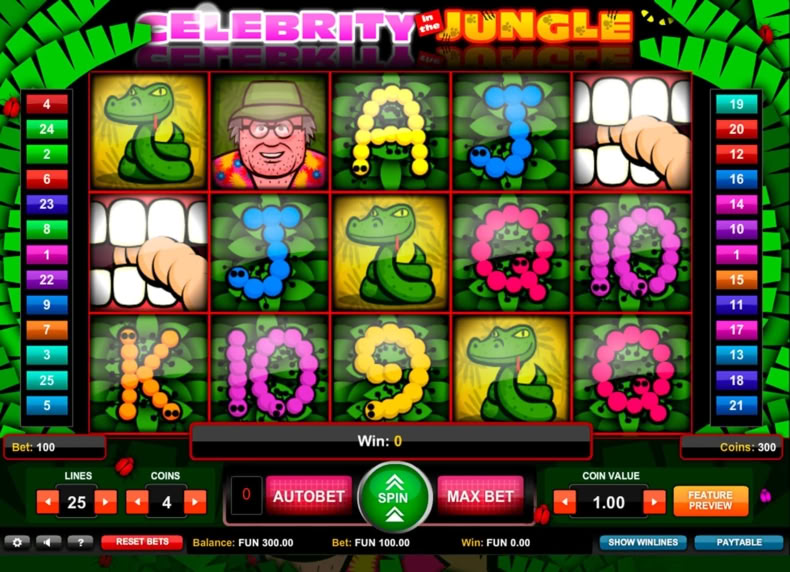 Celebrity in the Jungle game - play for free