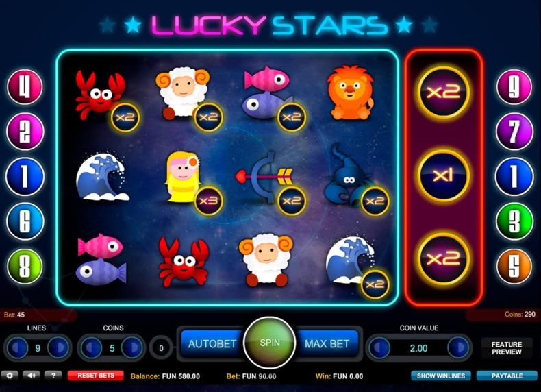Lucky Stars game - play for free