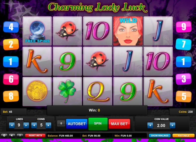 Charming Lady Luck game - play for free
