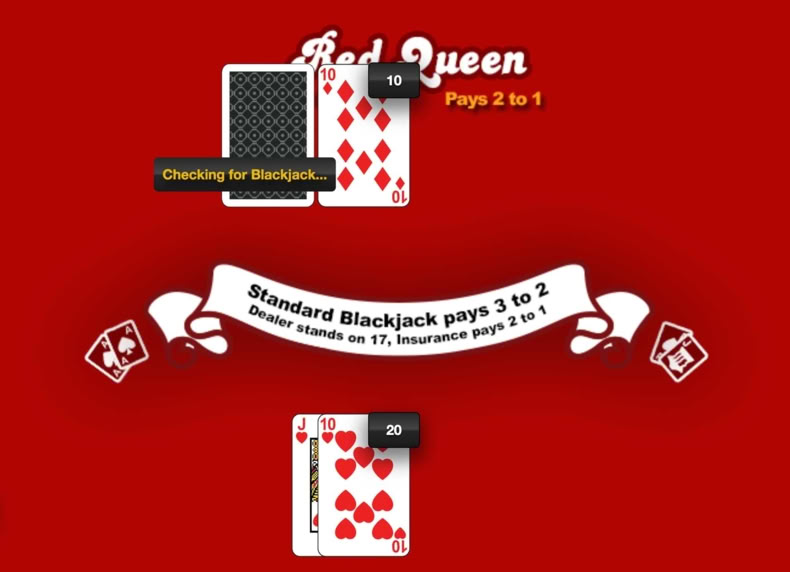 Red Queen Blackjack game - play for free