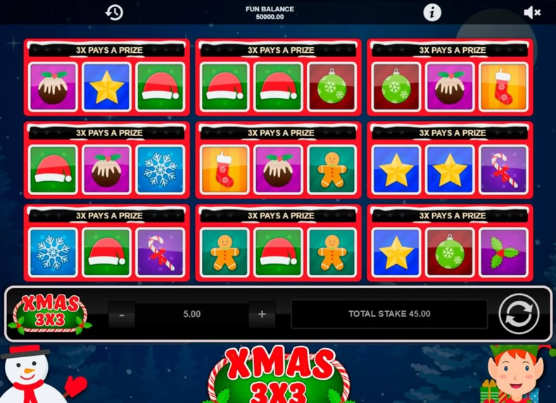 Xmas 3x3 game - play for free