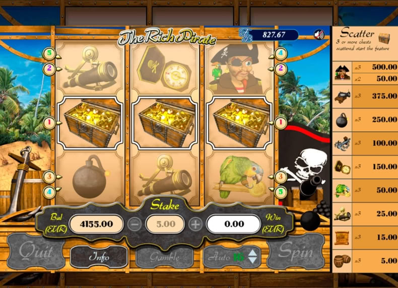 The Rich Pirate game - play for free