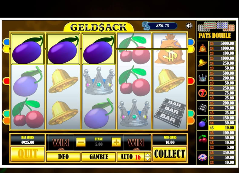 Geldsack game - play for free