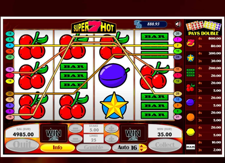 Super 7 Hot game - play for free