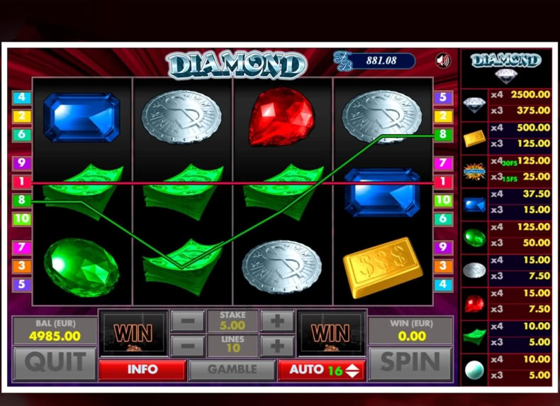 Diamonds game - play for free