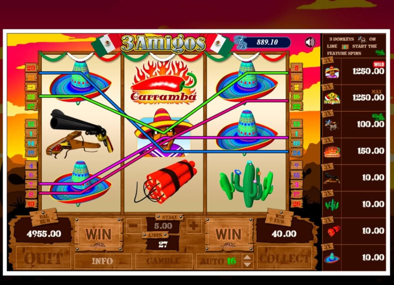 Three Amigos game - play for free