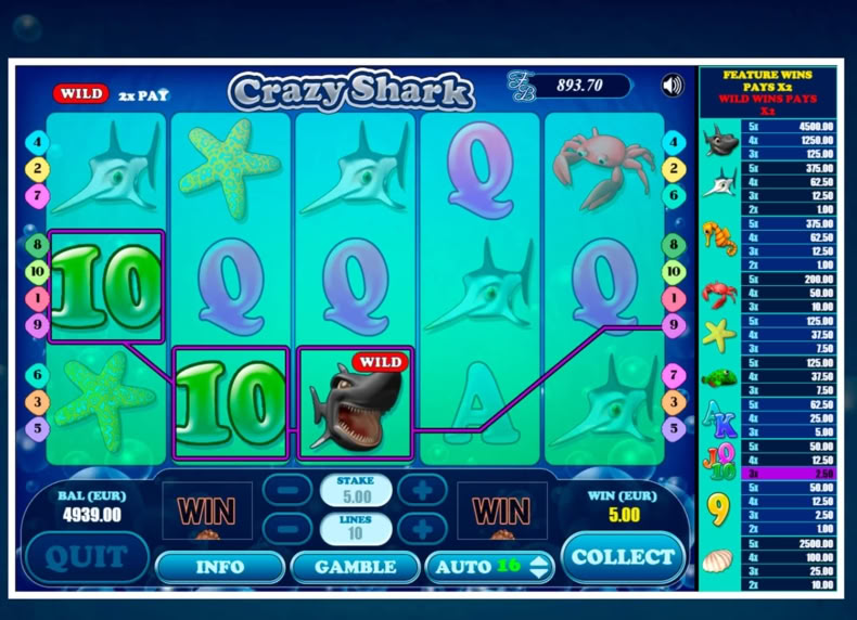 Crazy Shark game - play for free
