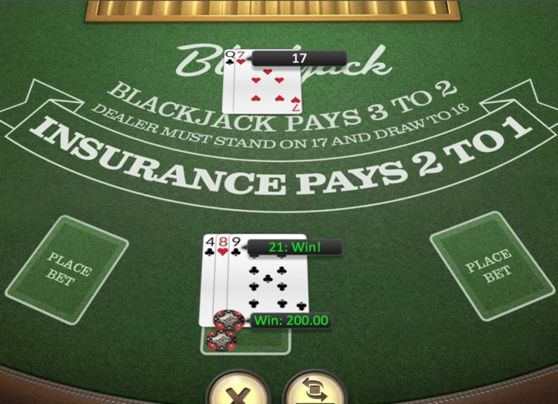 European BlackJack game - play for free