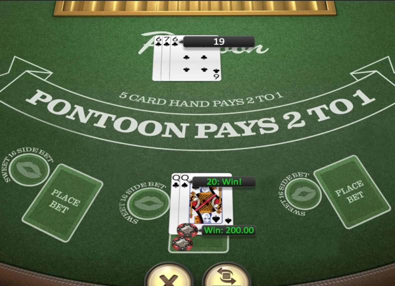 Pontoon BlackJack game - play for free