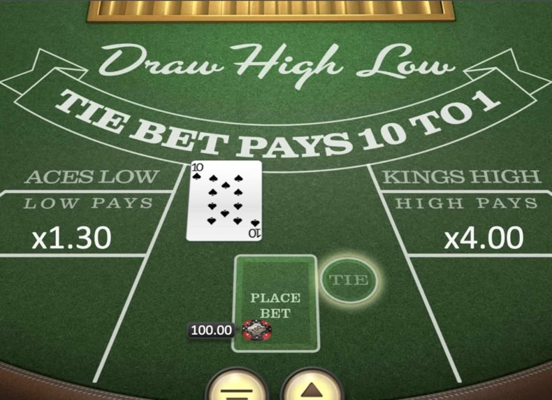 Draw High Low game - play for free