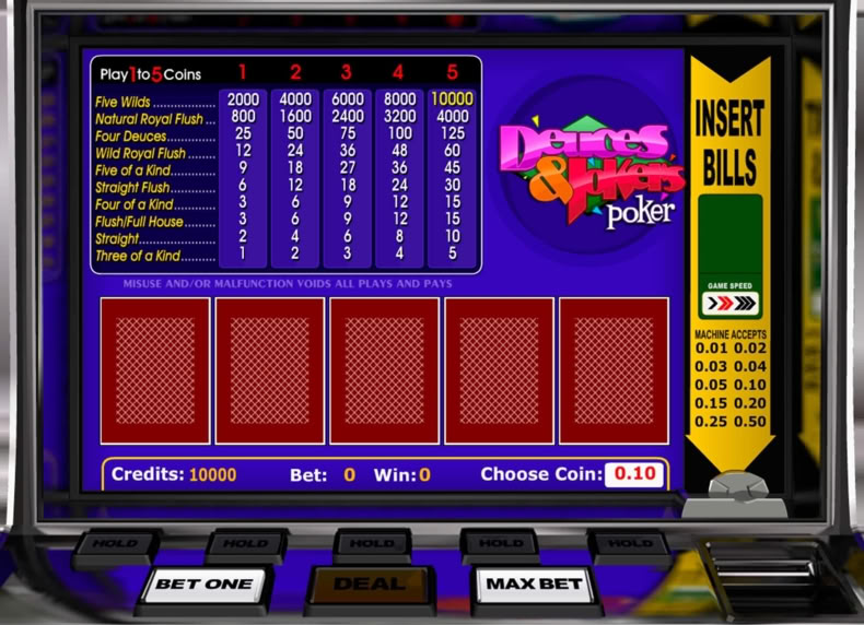 Deuces & Jokers Poker game - play for free