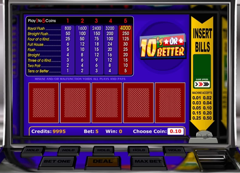 10’s or Better game - play for free