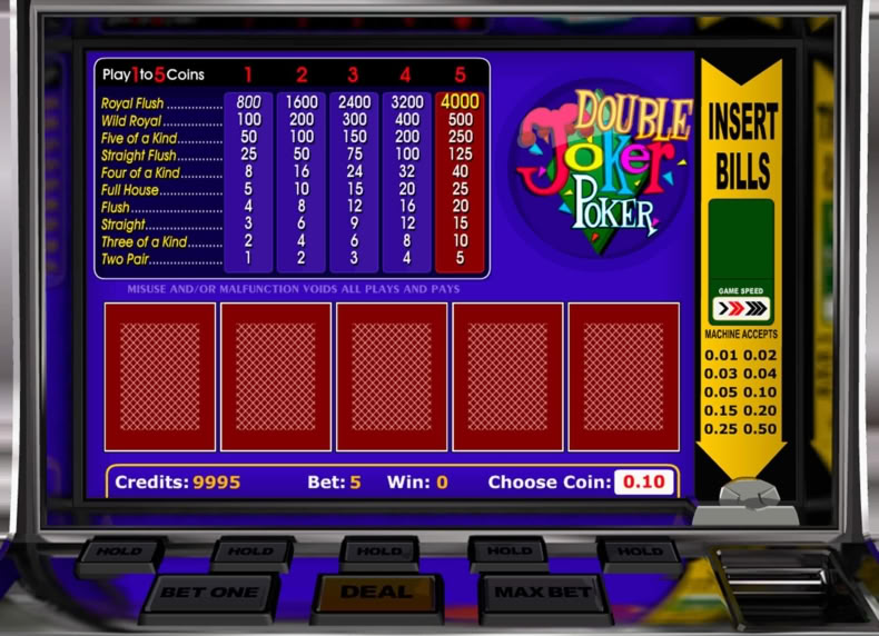 Double Joker Poker game - play for free