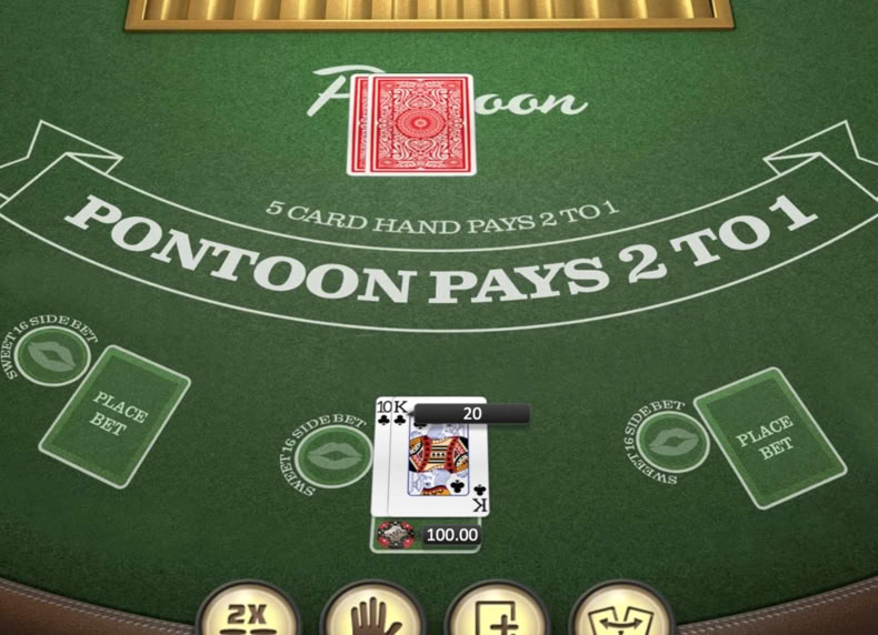 Pontoon game - play for free