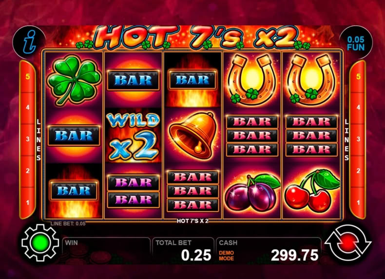 Hot 7's X 2 game - play for free