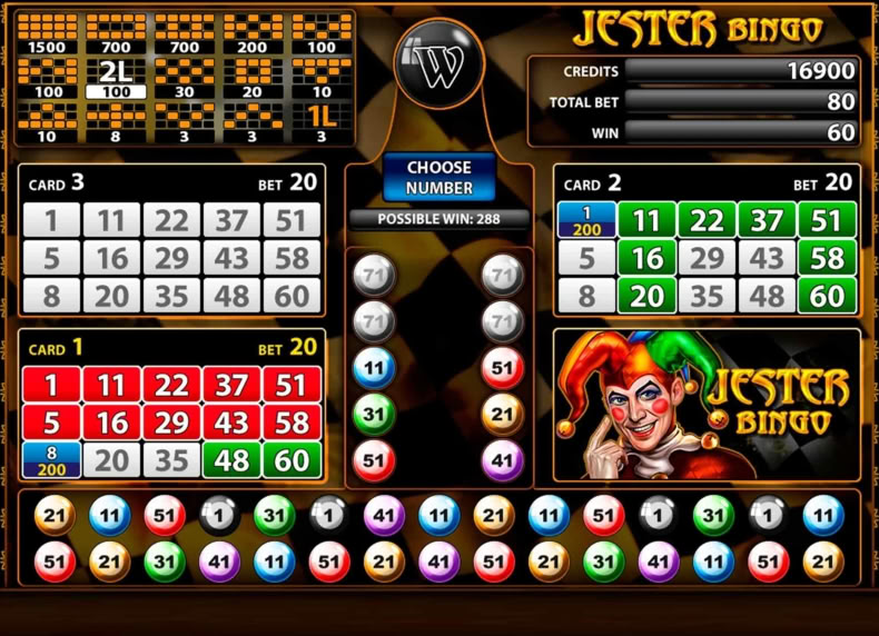 Jester Bingo game - play for free