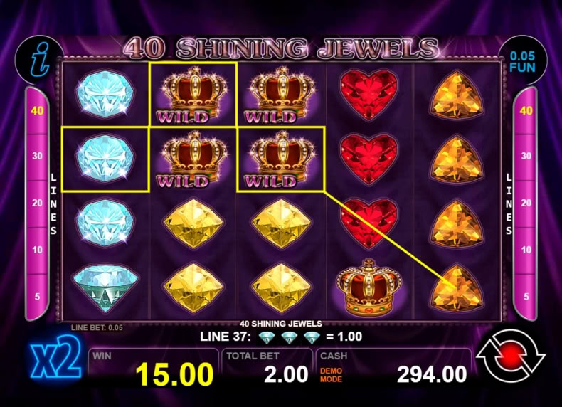 40 Shining Jewels game - play for free