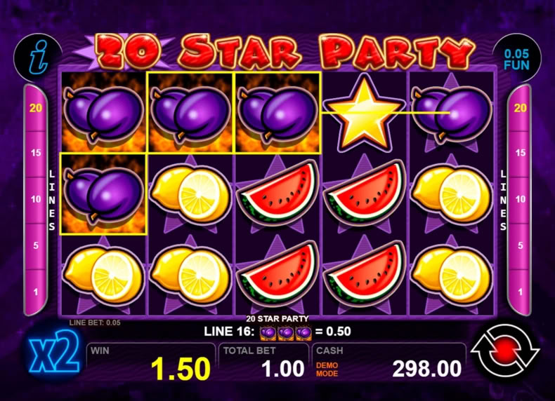 20 Star Party game - play for free