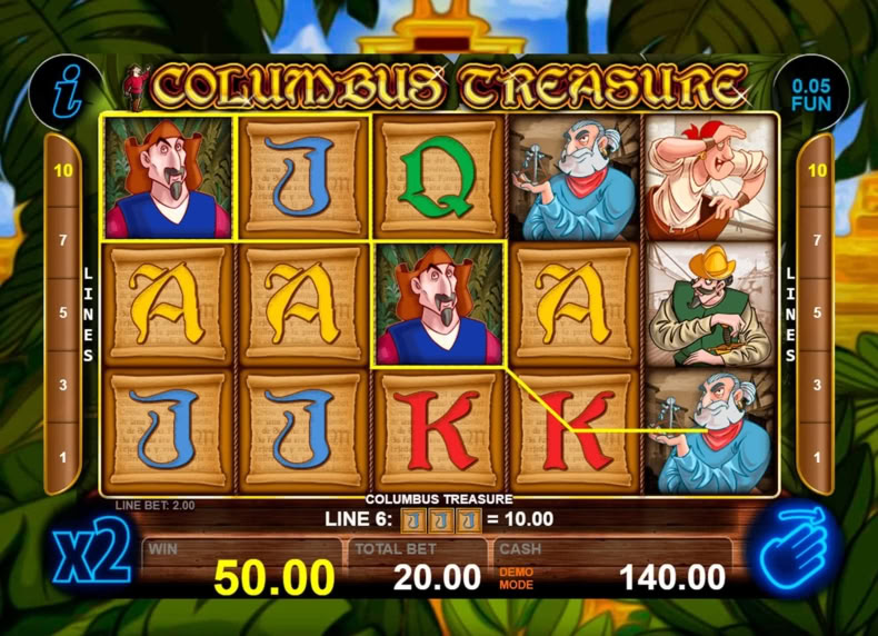 Columbus Treasure game - play for free