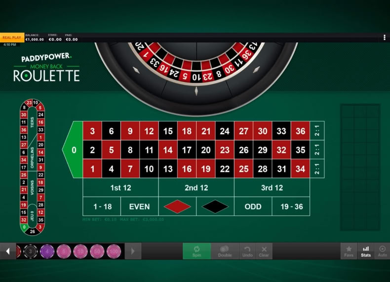 Roulette Premium MoneyBack game - play for free