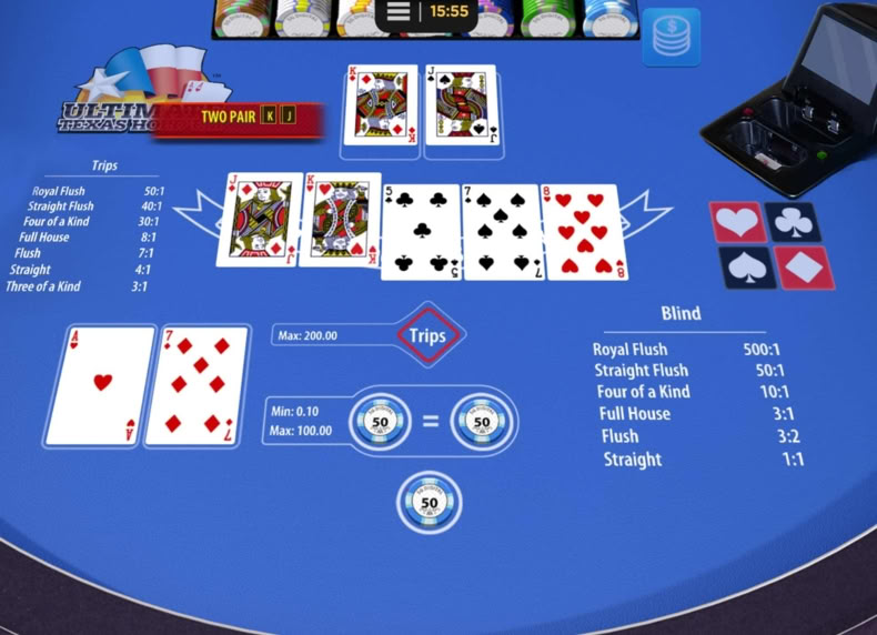 Ultimate Texas Holdem game - play for free