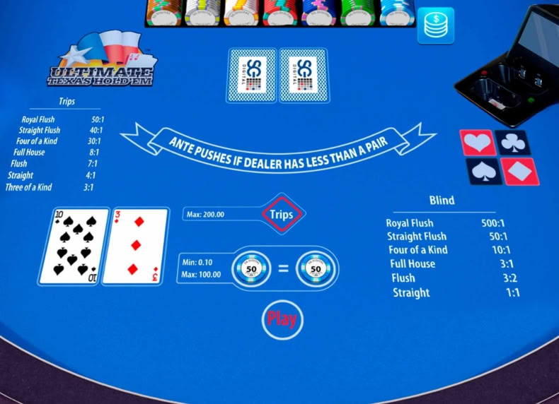 Ultimate Texas Holdem (Dual) game - play for free