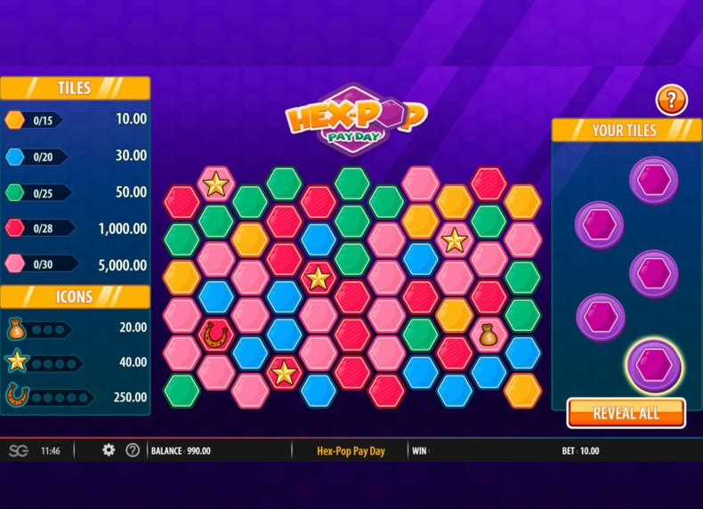 Hex-Pop Pay Day 60 game - play for free