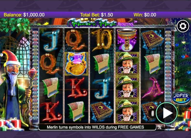 Merlins Magic Respins Christmas game - play for free