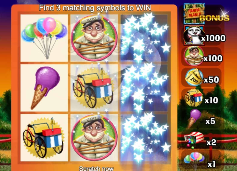 Scratch Pandamania game - play for free