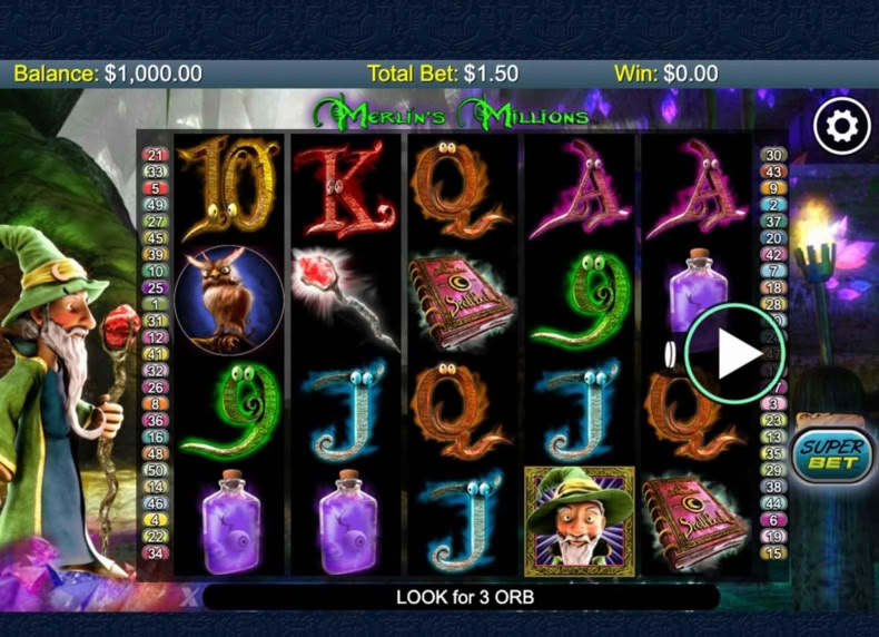Merlins Millions Superbet game - play for free