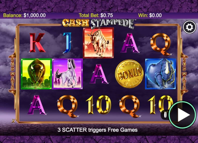 Cash Stampede game - play for free