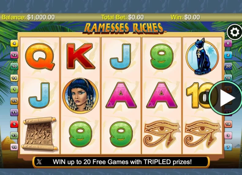 Ramesses Riches game - play for free