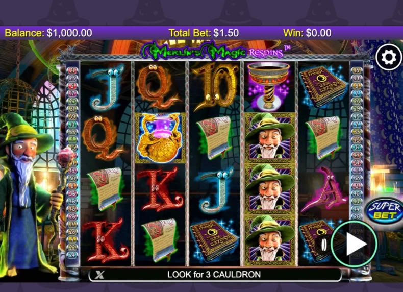 Merlins Magic Respins game - play for free