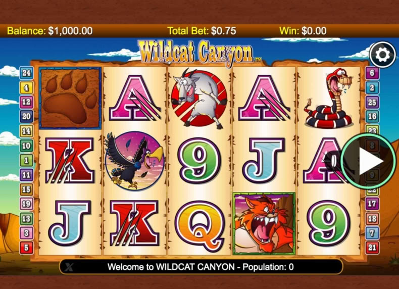 Wildcat Canyon (Dice) game - play for free