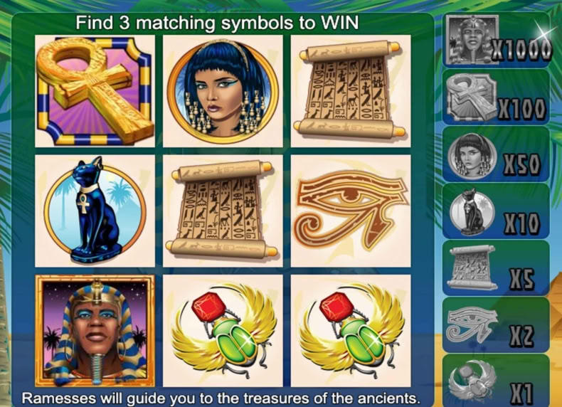 Scratch Ramesses Riches game - play for free