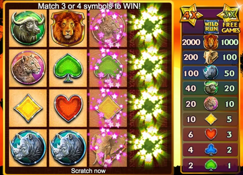 Scratch Wild Run game - play for free