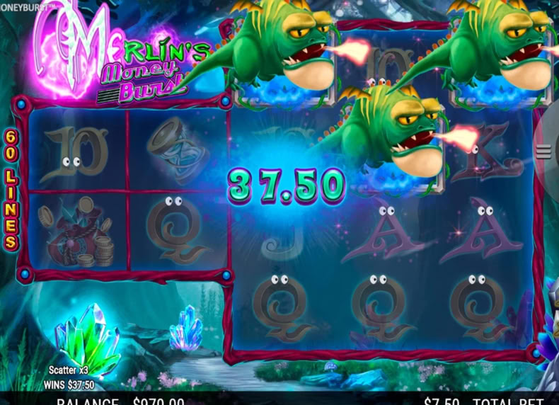 Merlin's Money Burst game - play for free