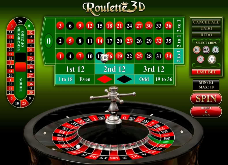 Roulette 3D game - play for free