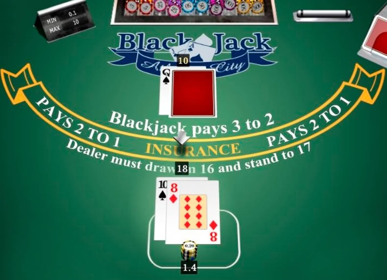 Blackjack Atlantic City game - play for free