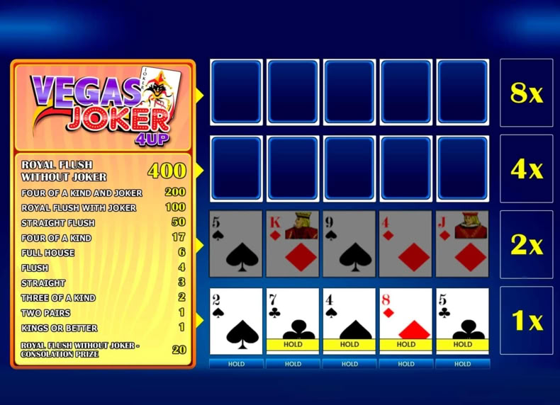 Joker Vegas 4UP game - play for free