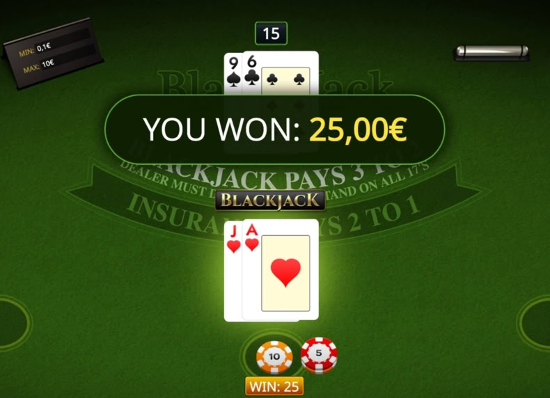 Blackjack Multihand game - play for free